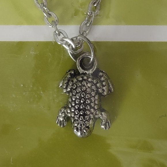 Rag Frog Revival Tiny frog pendant necklace 18" - Picture 3 of 3